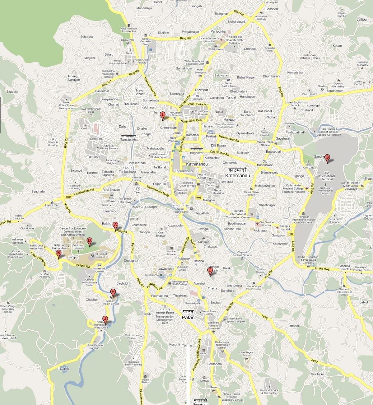 แผนที่ของ ktm จากเนปาลงั้นหร