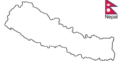 แผนที่ของเส้นขอบรอบนอกจากเนปาลงั้นหร
