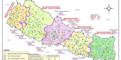 แผนที่ของ gis จากเนปาลงั้นหร
