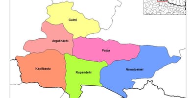 แผนที่ของ rupandehi จากเนปาลงั้นหร